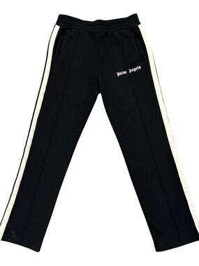 Palm Angels Black Track Pants with White Side Stripes Sz XL